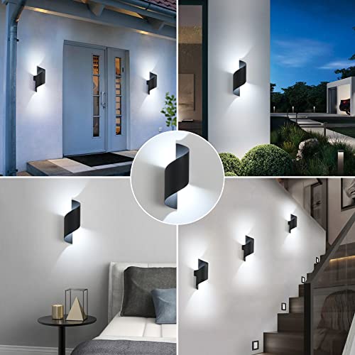10W IP65 Waterproof 6000K Cool White LED Wall Light for Garden Balcony Living Room