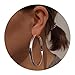 Large Hoop Earrings for Women - Big Hoop Earrings Gift for Women,idea Birthday Gift for Party,Daily, (Thick Silver)