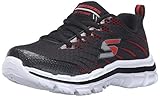 Skechers Kids Nitrate Sneaker (Little Kid/Big Kid), Black/Red, 2.5 M US Little Kid