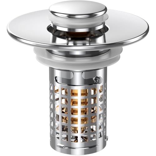 Pop-up Sink Drain Stopper and Strainer