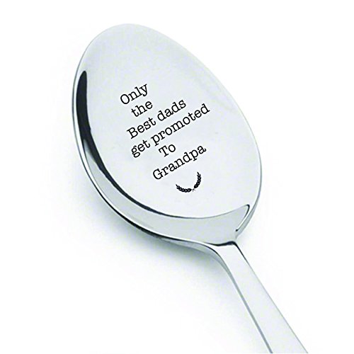 I Love You Grandpa – Engraved Spoon - Personalized Spoon - Message Of Choice - Gift For Best Friend - Gift For Grandpa - Gift For Mom - Coffee Or Tea Spoon - Promoted To Grandpa#SP_005