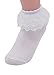 YASIDI Women Socks, Comfortable No-Show Cotton Ankle lace Socks (3 Pairs, White)
