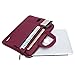 MOSISO Laptop Shoulder Bag Compatible with MacBook Air/Pro, 13-13.3 inch Notebook, Polyester Flapover Briefcase Sleeve Case, Wine Red
