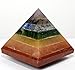 Chakra Pyramid | Energy Generator | Absorbs Negativity Spreads Positivity | Red Green Blue Reiki gemstone pyramid | Base Approx. 1.75
