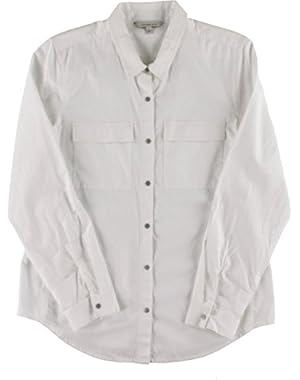 Calvin Klein Jeans Mens Cotton Adjustable Sleeves Button-Down Shirt