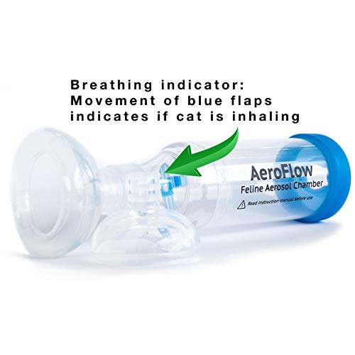 image for AeroFlow Cat Inhaler Feline Aerosol Chamber with Breathing Indicator -