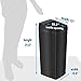 iTouchless 14 Gallon Sliding Lid Automatic Sensor Trash Can with Odor Filter System, 52 Liter Black Steel Touchless Kitchen Garbage Bin, Matte Black