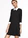 Floerns Women's Doll Collar Short Sleeve Short Tunic Dress
