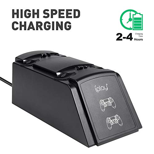 Wetoph Charging Dock GX04 Charging Station Charging Base for PS4/Slim/Pro Controller(Third Party Product Only for Charging Original PS4 Gamepads)-Black - Thumbnail 3