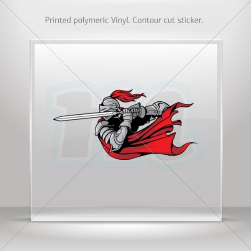 Sticker Decal Warrior Knight Decoration Bike Motorbike Bicycle Vehicle ATV ca (7 X 3.45 In)