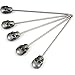 TcJ-Chen Pack of 10 Stainless Stell Creative Cocktail Decoration Fruit Stick Cocktail Martini Picks（4.3 Inches Skull Shape）