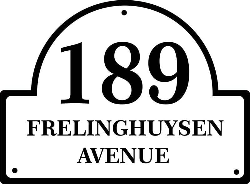 Address Signs - Comfort House Personalized Address Plaque Arch Shape With 3 Lines - Custom Address Sign Displays Your House Number and Street Name, Family Name, or Business Name # CA1611