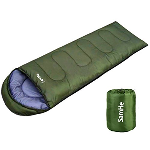 Sleeping Bag Envelope Lightweight Portable Waterproof Comfort With Compression Sack Perfect for Hiking Camping Traveling Backpacking for Adults Teens Indoor Outdoor(green)
