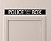 Vintage Style Police Public Call Box Telephone Bedroom Closet Door - 36 Inch By 5 Inch Black Wall Vinyl Decal Decorative