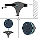 eBoot Solid Metal Wall Mount Stand Holder Stand Bracket for All-New Echo Dot 2nd Generation (Black 1)