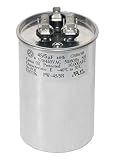 PowerWell 45+5 MFD 45/5 uf 370 or 440 Volt Dual Run Round Capacitor PW-45/5/R for Condenser Straight Cool or Heat Pump Air Conditioner - Guaranteed to Last 5 Years