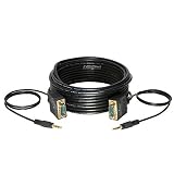 Cables Direct Online 50FT SVGA + Audio Monitor Cable, Male to Male 1080P Super VGA Display Cord for PC Projector Laptop TV