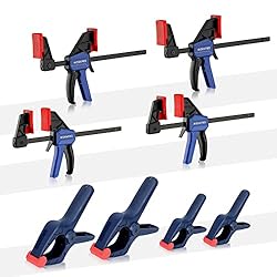 WORKPRO 8-Piece Clamp Set for Woodworking, 4-pack