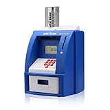 Electronic Digital Mini Home Kids Savings ATM Safe Coin Note Money Piggy Bank Machine