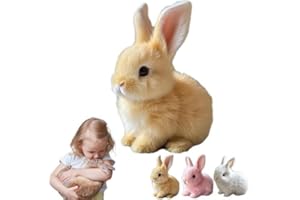 XASIVE Bunby - My Realistic Bunny Toy, Interactive Bunny Realistic Bunny - Jumping, Twitching, And Shaking Ears, Bunny Realistic Bunny Toy, Bunbi Realistic Bunny, Realistic Bunny Toys for Kids (Brown)