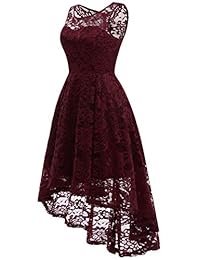 Vestido de dama MUADRESS vintage, floral de encaje sin mangas, de alta calidad, formal para cóctel estilo Swing