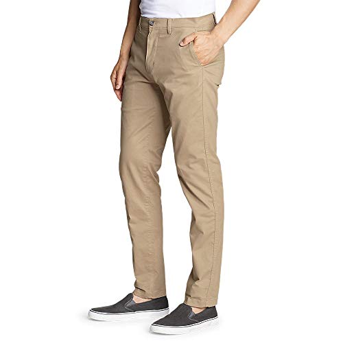 Eddie Bauer Men's Legend Wash Flex Chino Pants Slim Light Khaki 34/30