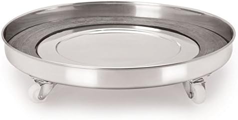INDISWAN™ Gas Cylinder Trolley with Rollers, Stainless Steel, Silver, 1 Pc