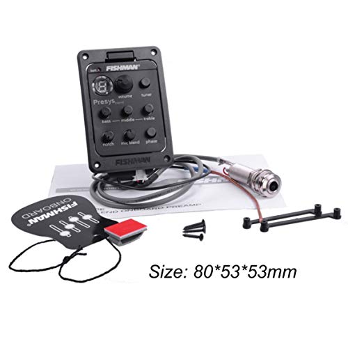 MqbY Guitar Parts and Accessories Fishman 4-Band EQ Equalizer Guitar Preamp Piezo Acoustic Guitar Pickup Guitar Tuner with Mic Beat Board CE Certification
