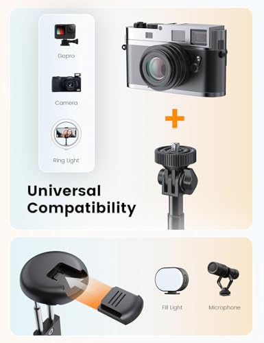 ANXRE 67.7" Photographic Tripod Stand with Light, NT99 Tripod Stand for Cell Phone & Camera & Gopro, Travel Stand Holder with Remote for Content Creator Video Recording