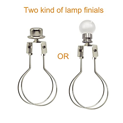 IDGGDI Light Bulb Holder with Lamp Shade Attaching Finial DIY Lighting Accessories Clip On