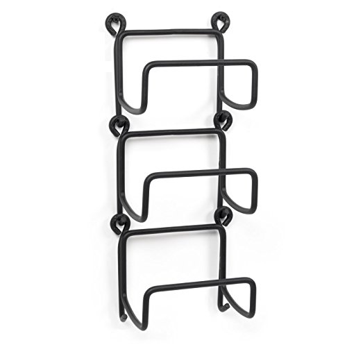 Wallniture Solid Wrought Iron Metal Towel Rack Holder Wall Mount