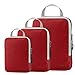 Set of 3 Gonex Packing Cubes, Clothing Compression Cube Extensible Storage Bags Organizers(Red)