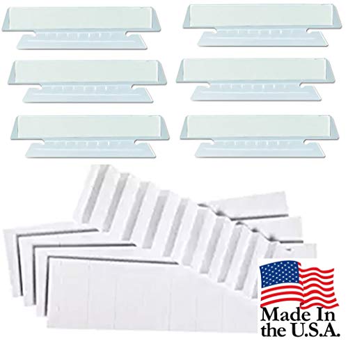 100 Pack Hanging Folder Tabs and Inserts, 3.5", Clear, 1/3 Cut