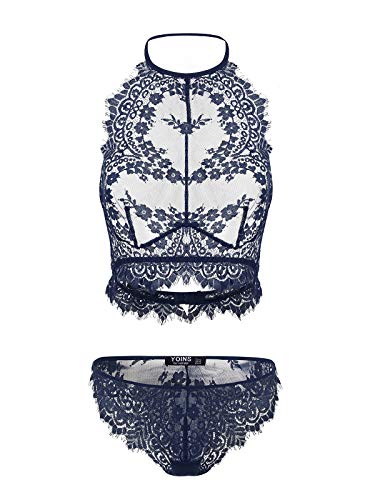 YOINS-Lingerie-Sexy-Erotico-Set-Lingerie-Pizzo-Donna-con-Lace-Reggiseno-con-String-Perizoma-per-La-Notte-di-Nozze-Vacanze-in-Luna-di-Miele-Viaggio