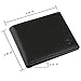 RFID Blocking Cowhide Leather Wallet for Men with 2 ID Windows(Black)