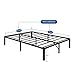 Olee Sleep 14 Inch Metal Black Bed Frame, Slip-Resistant Support, No Box Spring Needed, Easy Assembly, Black, King Size
