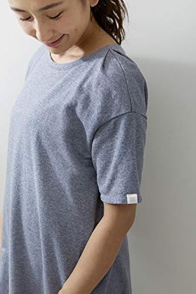 Amazon Co Jp オーガニックコットン ミニ裏毛 半袖 ワンピース レディース 日本製 Blissful ネイビー 服 ファッション小物
