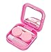 Color: Black, Portable Cute Travel Contact Lens Case Eye Care Kit Holder Mirror Box by STCorps7