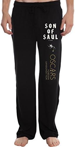 LINBIN Men's Son of Saul 88th Academy Award Best foreign language film Lounge Pajama Pants L Black