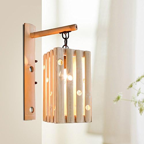 DengWu Wall Sconce Pastoral Wind Farm Wall lamp Personality Tea Floor Farmhouse Music Bar Bamboo Creative Coffee Shop Wall lamp [Energy Class A++]
