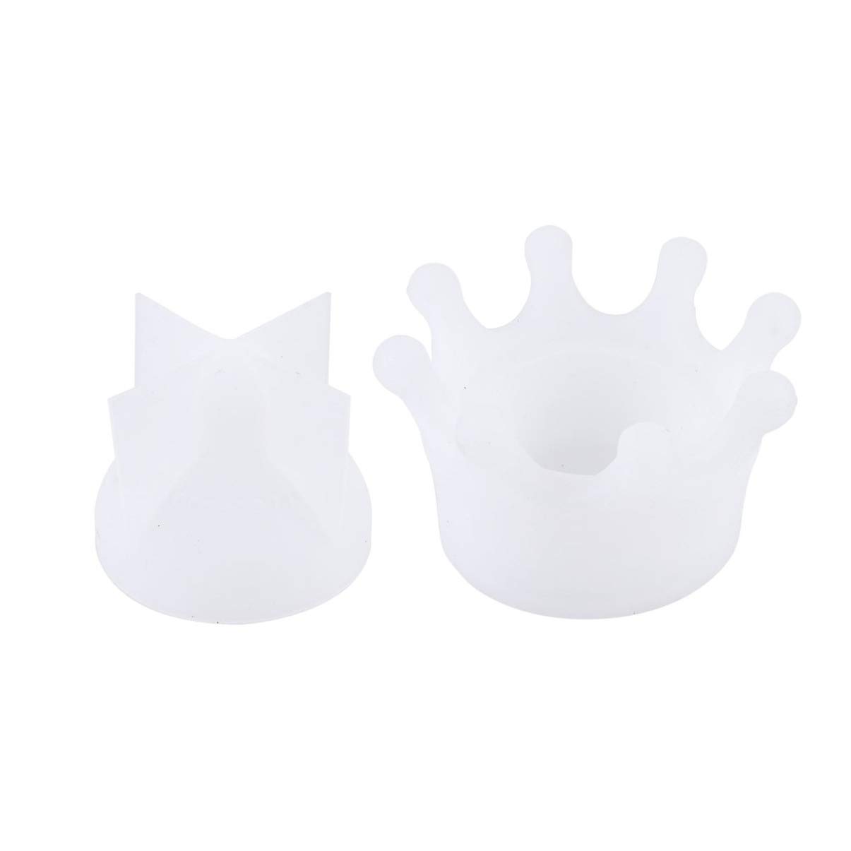 Healifty 2PCS Resin Crown Trinket Box Mold Silicone Jewellery Storage Box Mould Crystal Epoxy Casting Molds for School Store Office (Cover + Container)