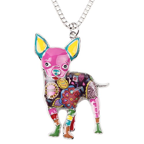 Bonsny love pets enamel zinc alloy metal chihuahua neck…