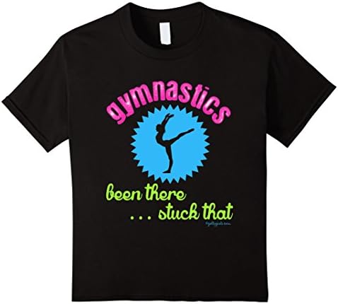 unisex-child Golly Girls: Gymnastics Been There...Stuck That T-Shirt 10 Black