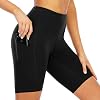 scicent Korte sportbroek voor dames, yogabroek, fietsbroek met zakken, ondoorzichtig, hoge taille, 34-46