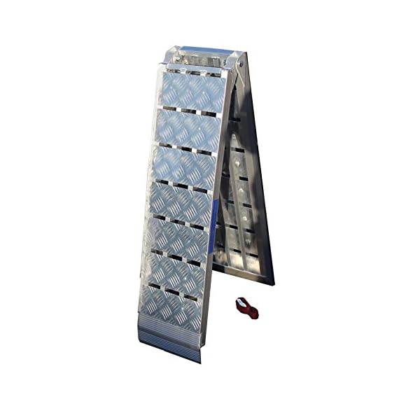 TRUTZHOLM 2 x Auffahrrampe klappbar 226 cm Traglast 1360 kg Alu grau Motorradrampen Verladerampen – Bild 7