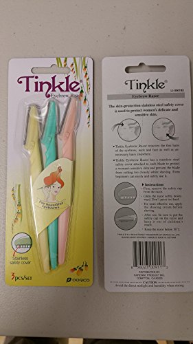 Tinkle Pack of 3 Eyebrow Shapers Razors Shavers Shaving Grooming Trimmers ...