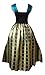 Cokos Novelty Adult Women Frozen Anna Elsa Coronation Dress Costume Princess Costume (XS Women Size, Olive)