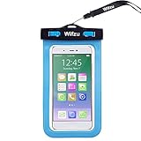 Wifzu Waterproof Case Dry Bag Universal Cell Phone Pouch for 6-Inch Phablets Water Resistant Blue