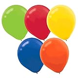 Enchanting Assorted Bright Colors Solid Latex Balloons Party Decoration, 12