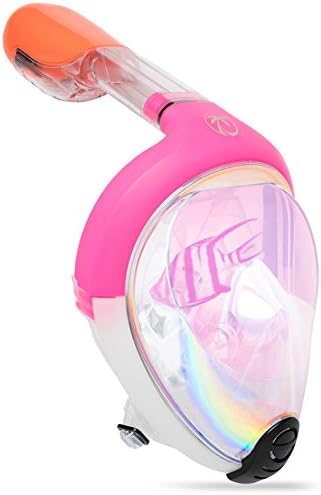 Mirror Lens Full Face Snorkel Mask by Tropico Gear - Fog Proof Snorkel Mask for Adults and Kids (12+) - Snorkelling Made Easy!